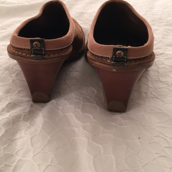 Cole Haan suede/wood slip on wedges - Picture 3 of 6
